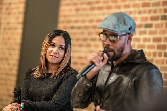 Angela Yee & RZA At Roli Bloc Activation Apple Store