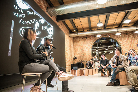 Angela Yee & RZA -Roli Block Activation At Apple Store Williamsburg Brooklyn