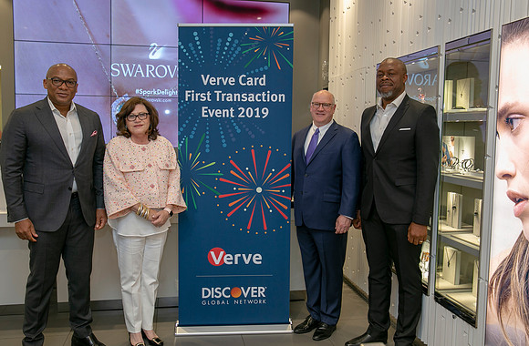 Discover- Verve Card First Transaction- Swarovski Jewelry Times Square
